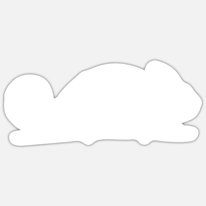 Kinder Chamäleon wandert über einen Ast - Sticker Größe S (10 x 10 cm) - Mattweiß