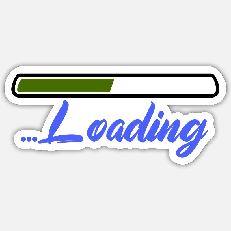 loading - Sticker Größe S (10 x 10 cm) - Mattweiß