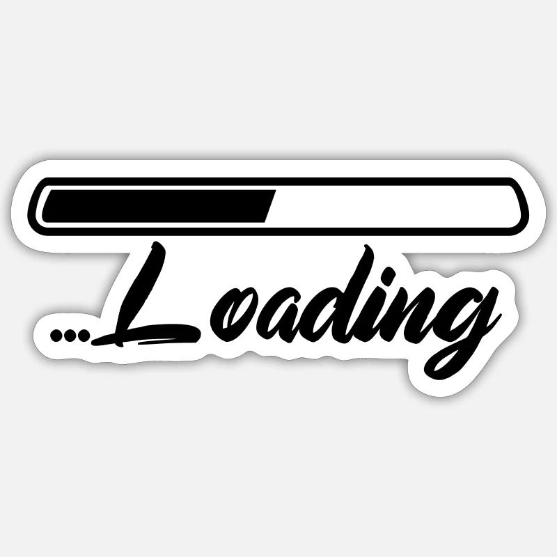loading - Sticker Größe S (10 x 10 cm) - Mattweiß