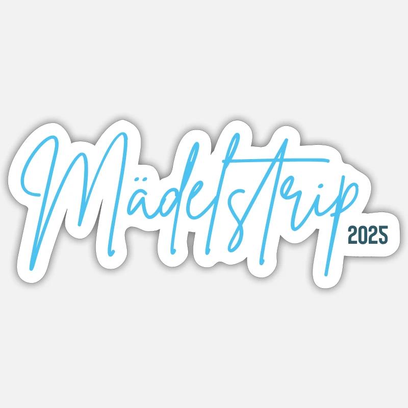 Mädelstrip - Sticker Größe S (10 x 10 cm) - Mattweiß