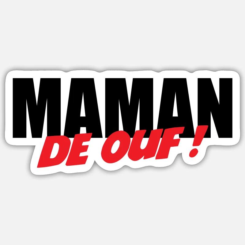 Verrückte Mama! - Sticker Größe S (10 x 10 cm) - Mattweiß