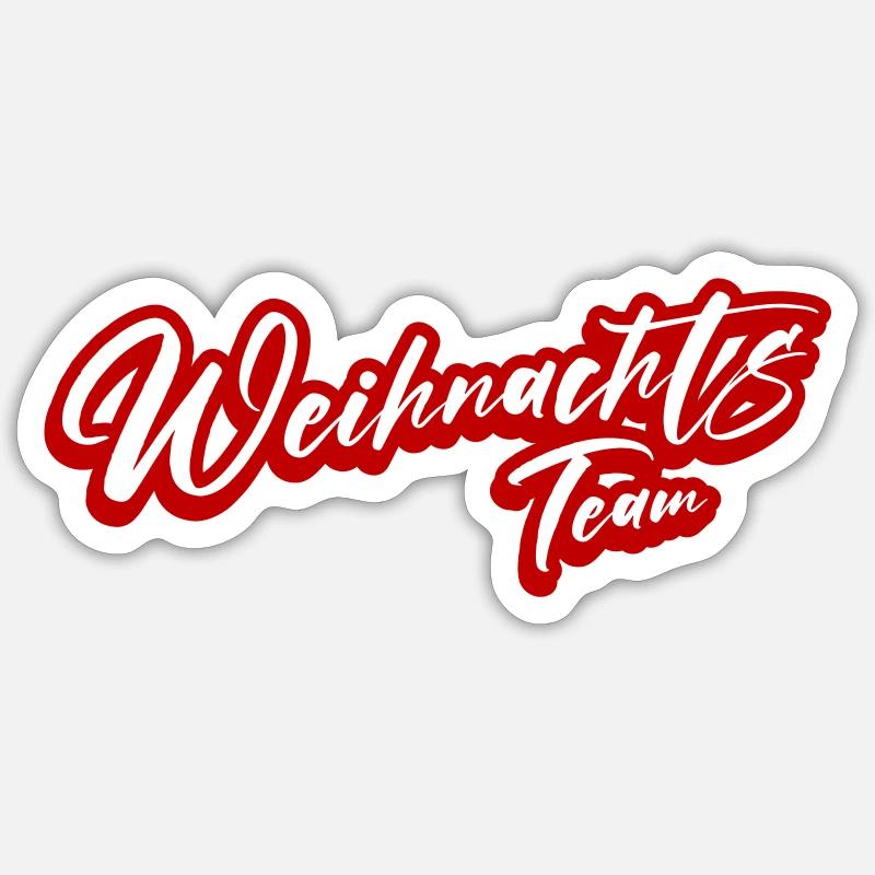 Weihnachts Team - Sticker Größe S (10 x 10 cm) - Mattweiß