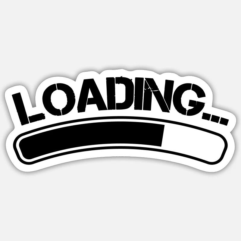 Loading - Sticker Größe S (10 x 10 cm) - Mattweiß
