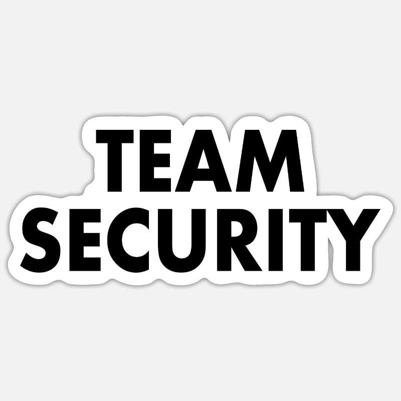 Team security - Sticker taille S (10 x 10 cm) - blanc mat