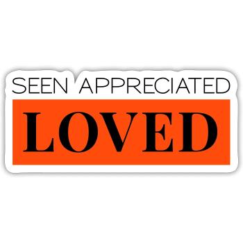 Lacs appréciés Aimé Bicolore - Sticker taille S (10 x 10 cm) - blanc mat - Devant
