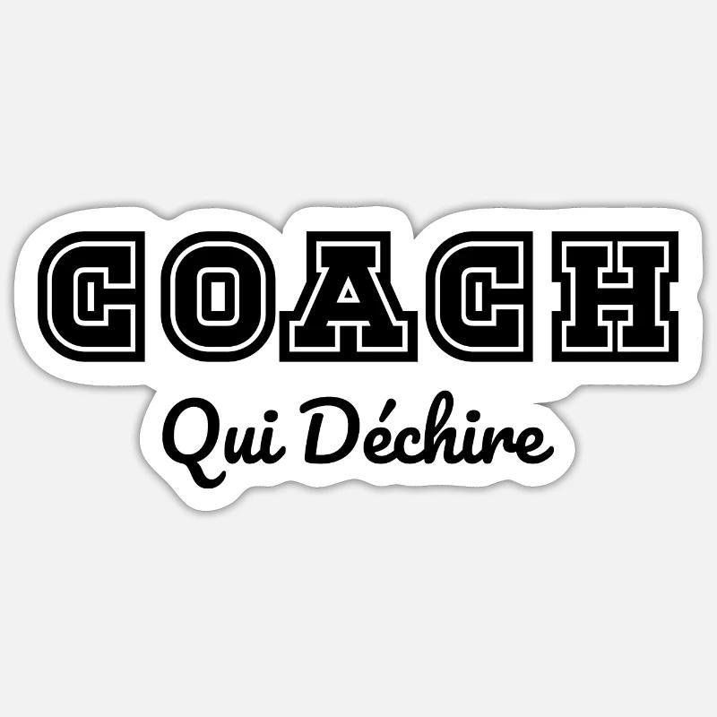 Coach Who - Sticker size S (10 x 10 cm) - white matte