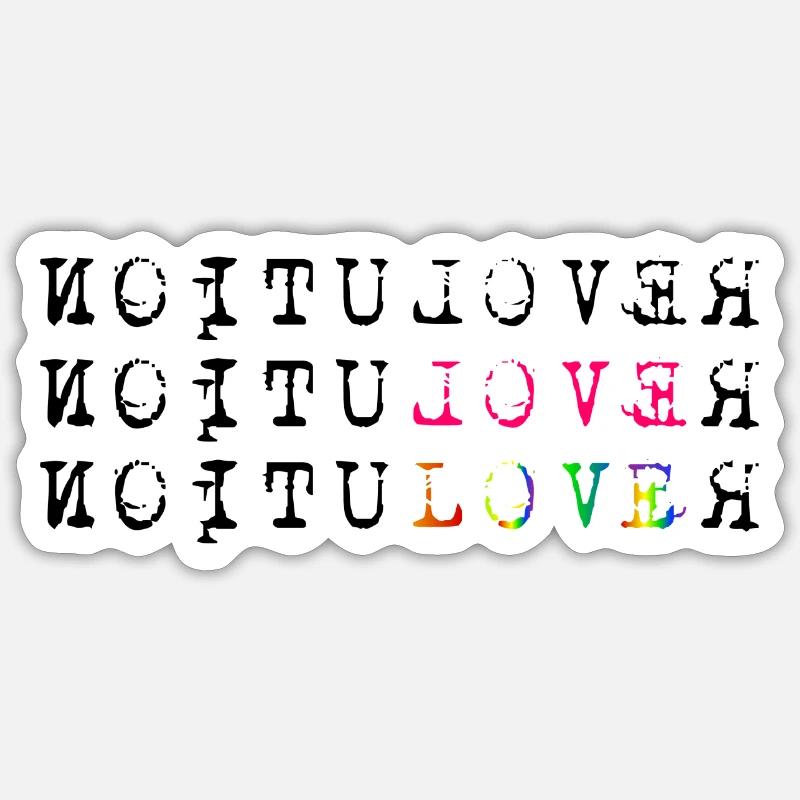 Evolution of Revolution Sticker Größe S (10 x 10 cm)
