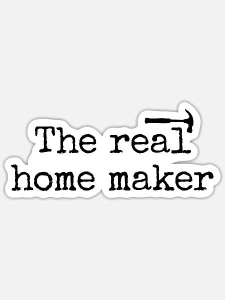 Heimwerker-Design für Renovierungs-Fans - Sticker Größe S (10 x 10 cm) - Mattweiß