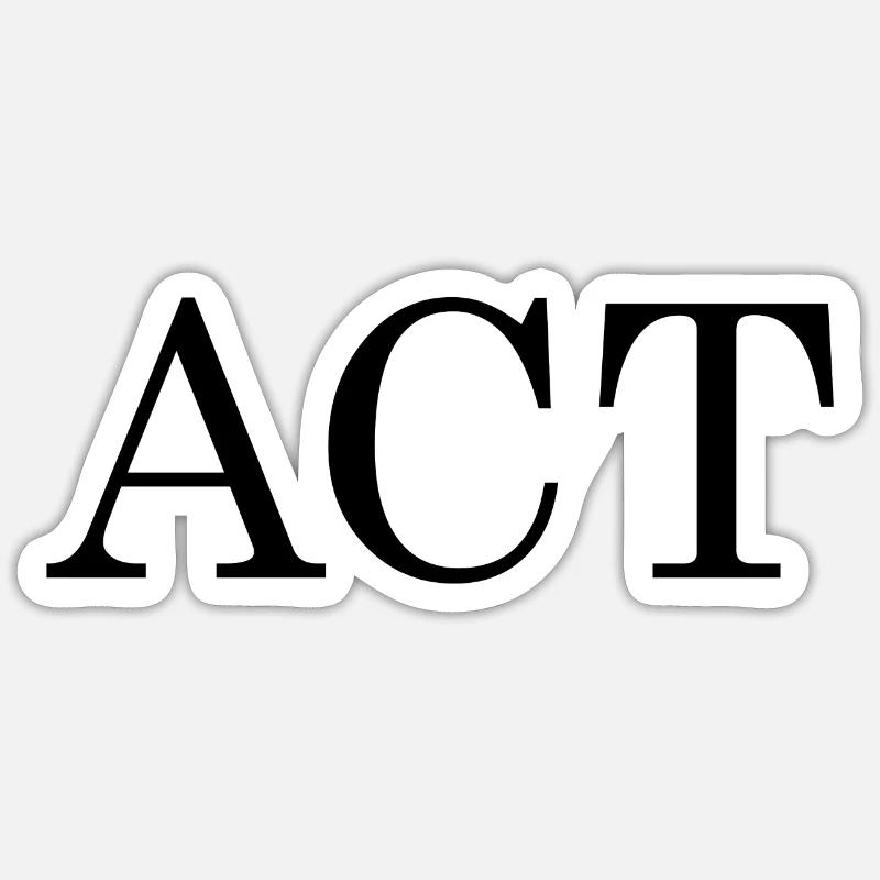 Act - Sticker Größe S (10 x 10 cm) - Mattweiß