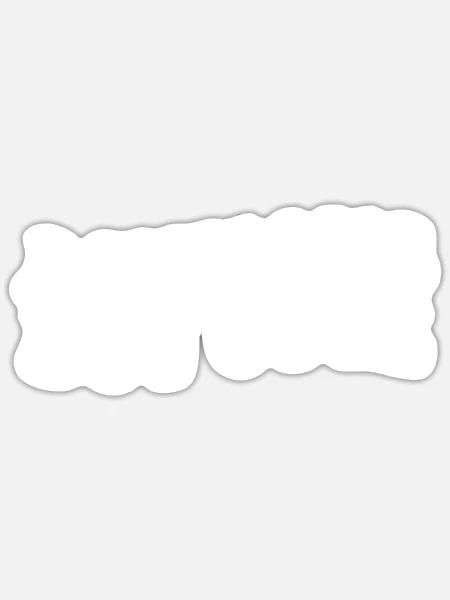 Ängstlicher, aber süßer Angstbekämpfer Spaß - Sticker Größe S (10 x 10 cm) - Mattweiß