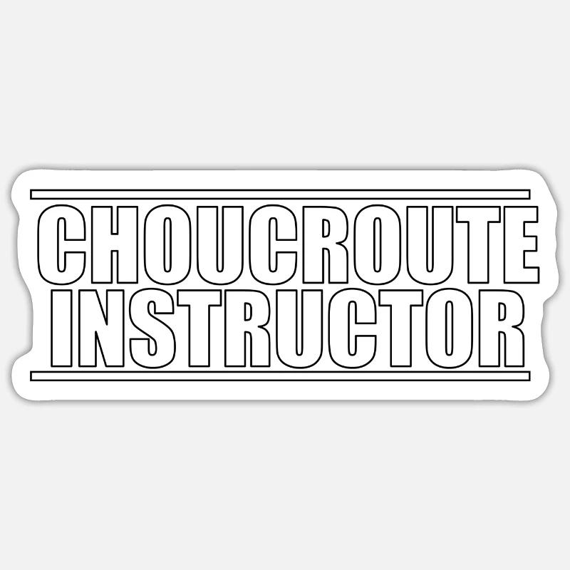 Sauerkraut instructor - Sticker size S (10 x 10 cm) - white matte