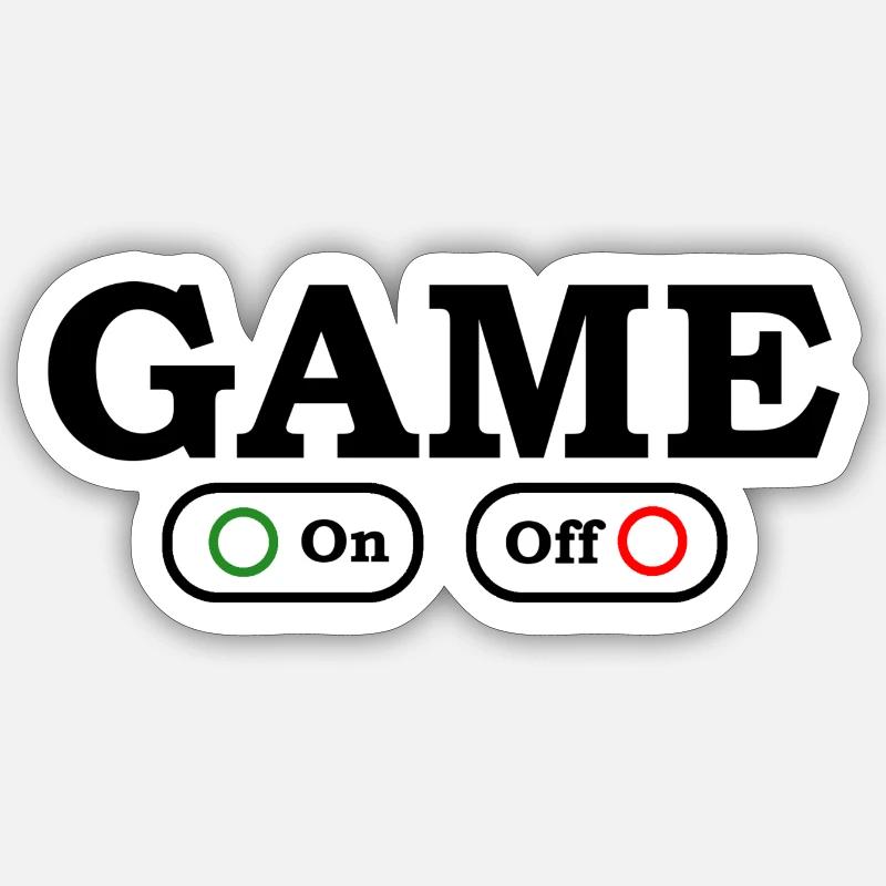 Mode de jeu : Activé/Désactivé - Sticker taille S (10 x 10 cm) - blanc mat
