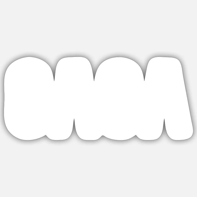 Caca - Sticker taille S (10 x 10 cm) - blanc mat