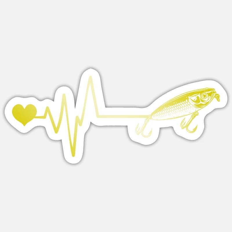 Hameçon Pulse - Sticker taille S (10 x 10 cm) - blanc mat