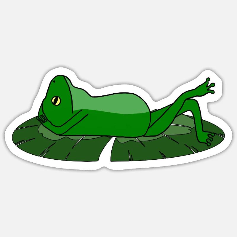 Frog Toad Chill Toad - Sticker size S (10 x 10 cm) - white matte