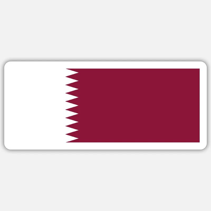 Qatar - Sticker taille S (10 x 10 cm) - blanc mat