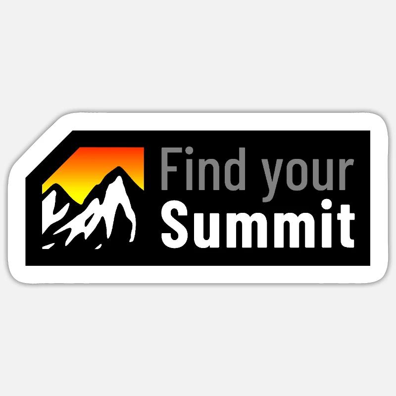 Find Your Summit - Sticker size S (10 x 10 cm) - white matte