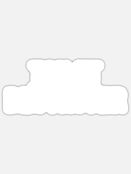 Toilet Destroyer - Sticker Größe S (10 x 10 cm) - Mattweiß