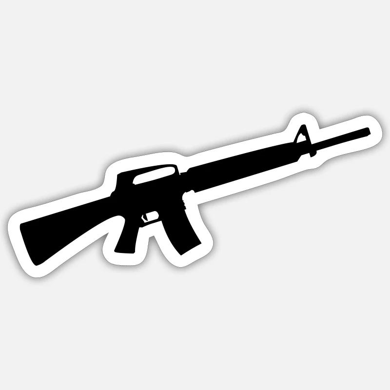 waffe gun Sticker Größe S (10 x 10 cm)