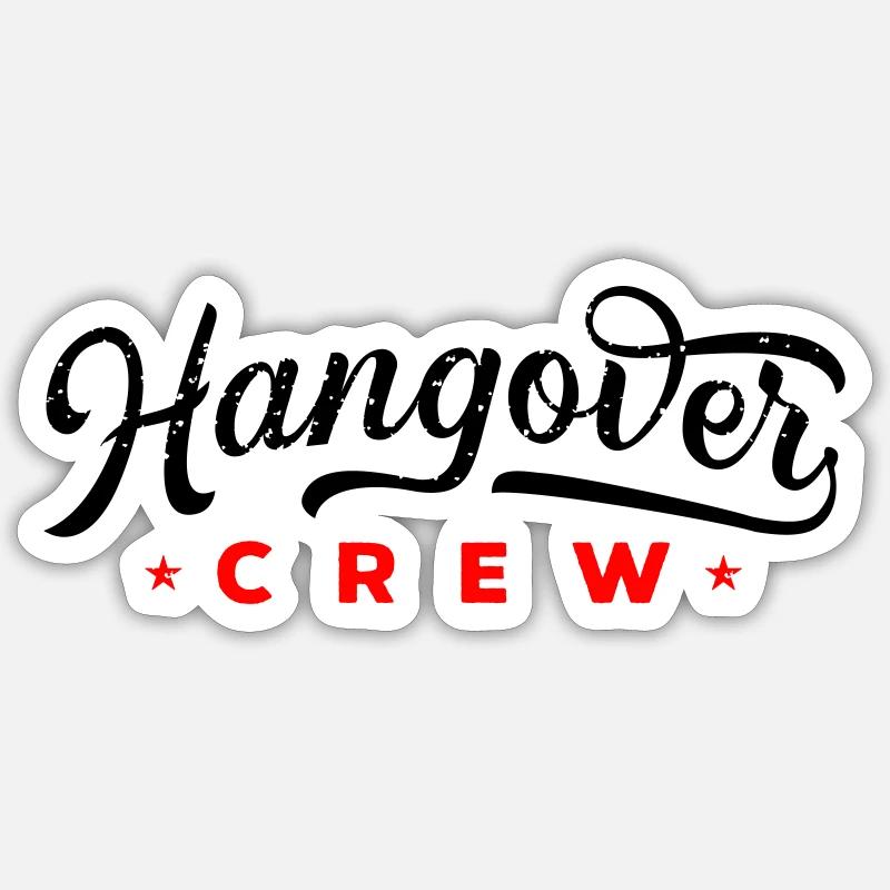 Équipe de gueule de bois Sticker taille S (10 x 10 cm)