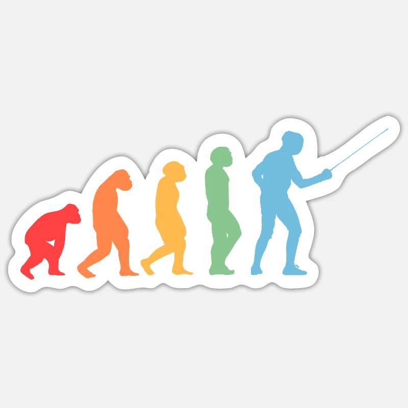 Fechter Evolution Fechten Sticker Größe S (10 x 10 cm)