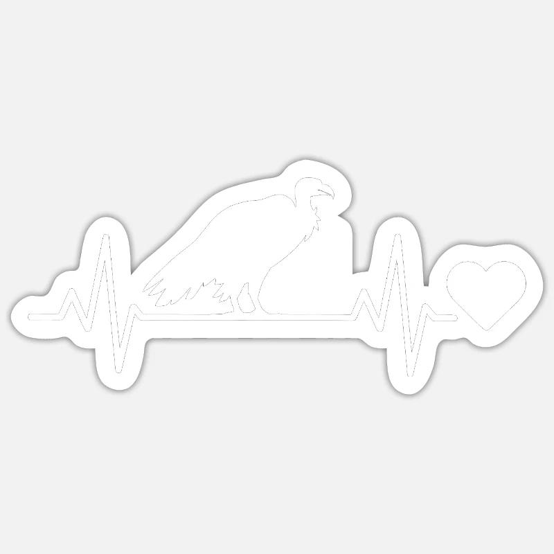 Geier - Sticker Größe S (10 x 10 cm) - Mattweiß
