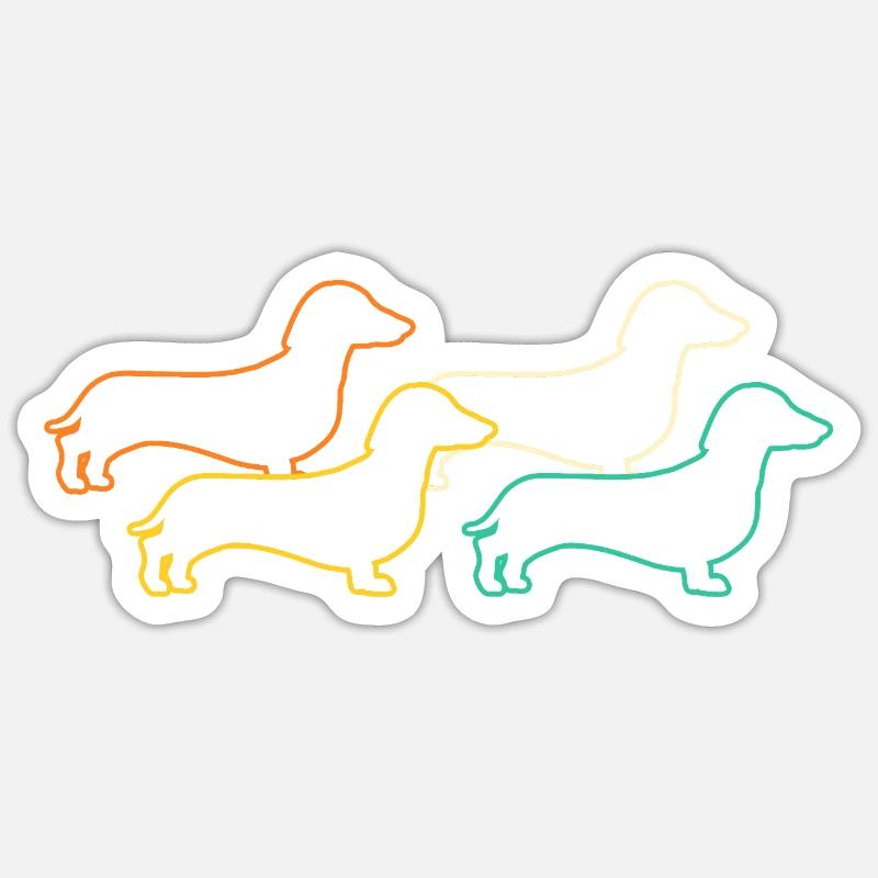 Dog Dachshund - Sticker size S (10 x 10 cm) - white matte