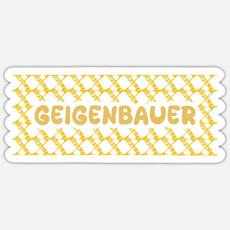 Luthier comme métier - Sticker taille S (10 x 10 cm) - blanc mat