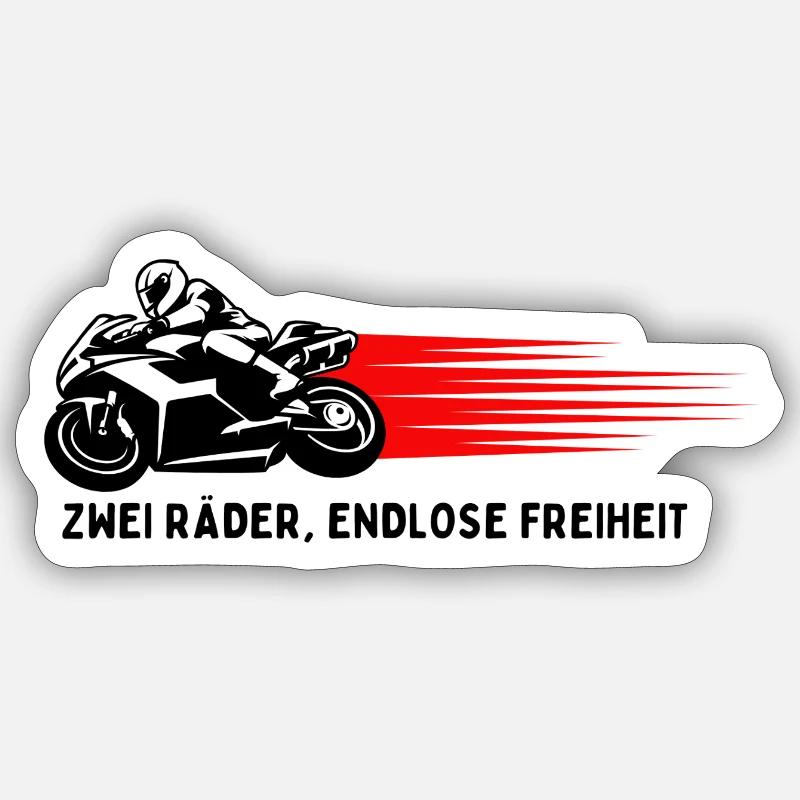 Two Wheels, Endless Freedom - Motorcycle Edition Sticker size S (10 x 10 cm)