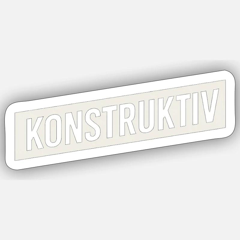 Constructive - Sticker size S (10 x 10 cm) - white matte
