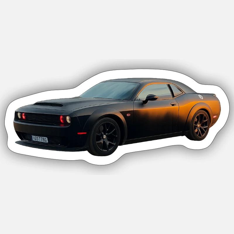 Challenger - Sticker Größe S (10 x 10 cm) - Mattweiß