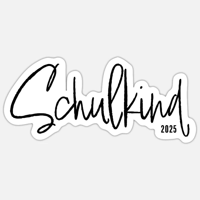 Schulkind - Sticker Größe S (10 x 10 cm) - Mattweiß
