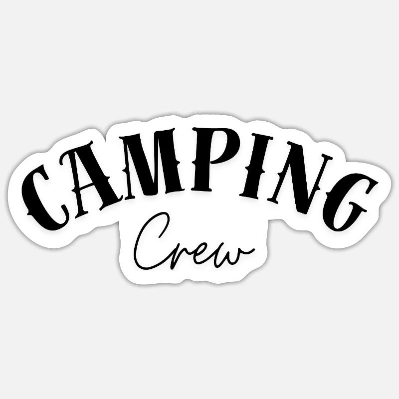 Équipe de camping Sticker taille S (10 x 10 cm)