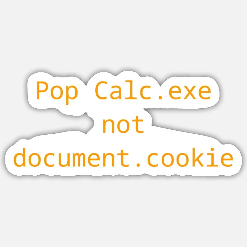 Vulnerability Exploit t-shirt - Calc.exe - XSS - Sticker Größe S (10 x 10 cm) - Mattweiß