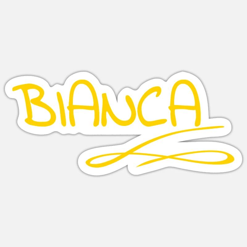 Bianca - Sticker taille S (10 x 10 cm) - blanc mat