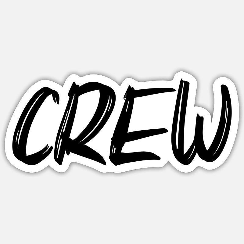équipage - Sticker taille S (10 x 10 cm) - blanc mat