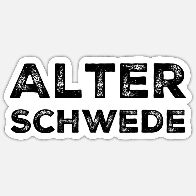 Old Swede Funny Expression Saying - Sticker size S (10 x 10 cm) - white matte