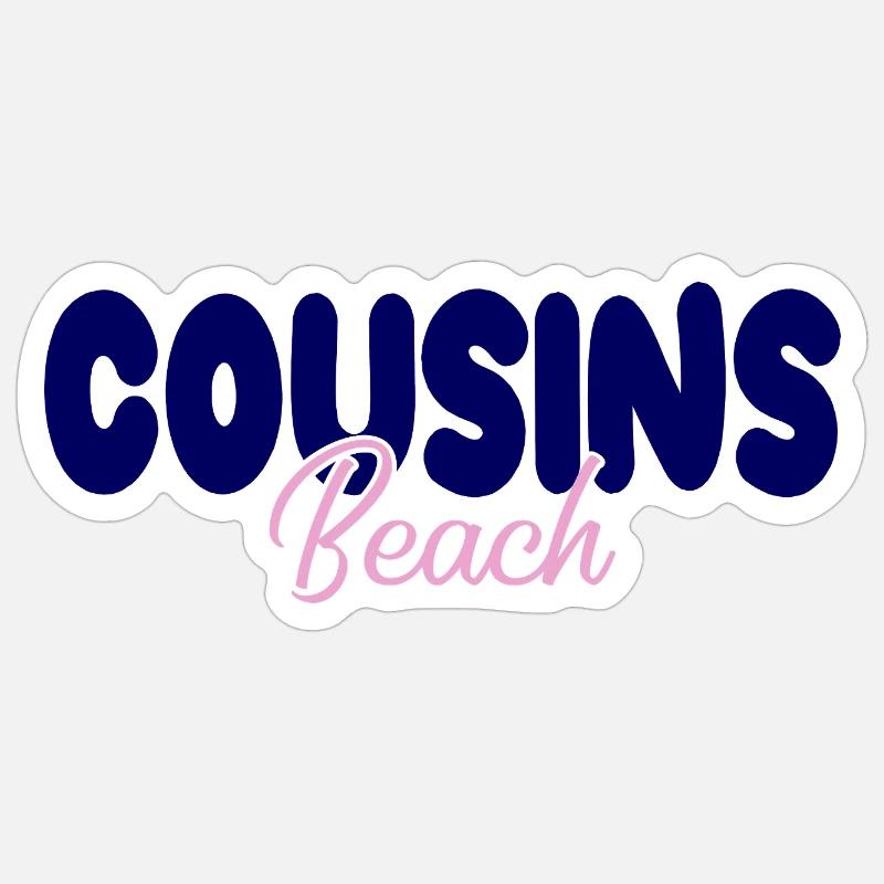 Cousins Beach – Bold & Soft - Sticker Größe S (10 x 10 cm) - Mattweiß