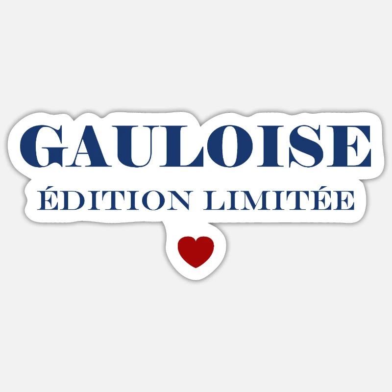Gauloise  - Sticker taille S (10 x 10 cm) - blanc mat