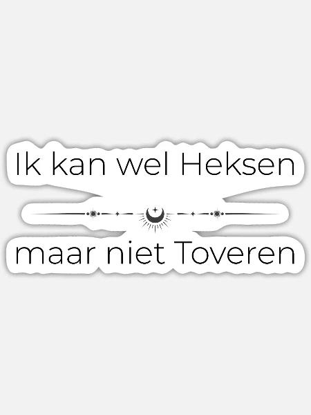 Lustige Hexe Geschenk | Ich kann Hexen - Sticker Größe S (10 x 10 cm) - Mattweiß
