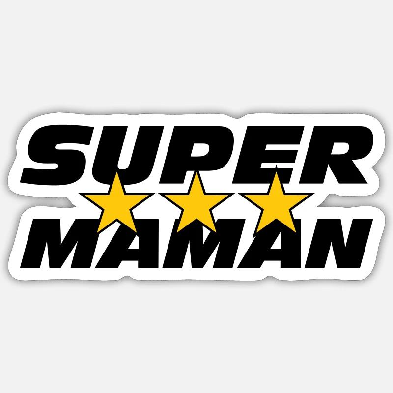 Super-Mama – Muttertag Sticker Größe S (10 x 10 cm)