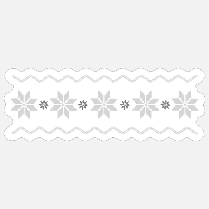 Muster - Sticker Größe S (10 x 10 cm) - Mattweiß