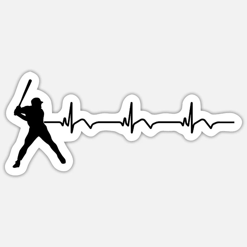 Baseball ECG Batte de baseball Sticker taille S (10 x 10 cm)