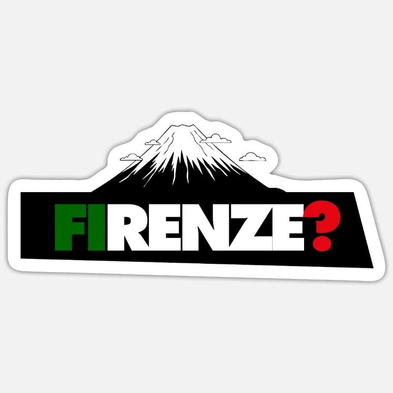 Florence? - Sticker taille S (10 x 10 cm) - blanc mat