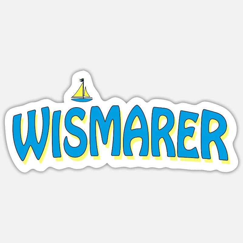 WISMAR - Sticker size S (10 x 10 cm) - white matte