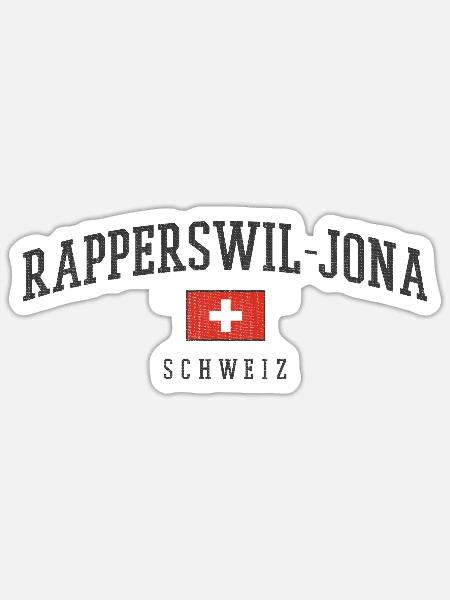 Rapperswil-Jona Schweiz Emblem - Sticker Größe S (10 x 10 cm) - Mattweiß