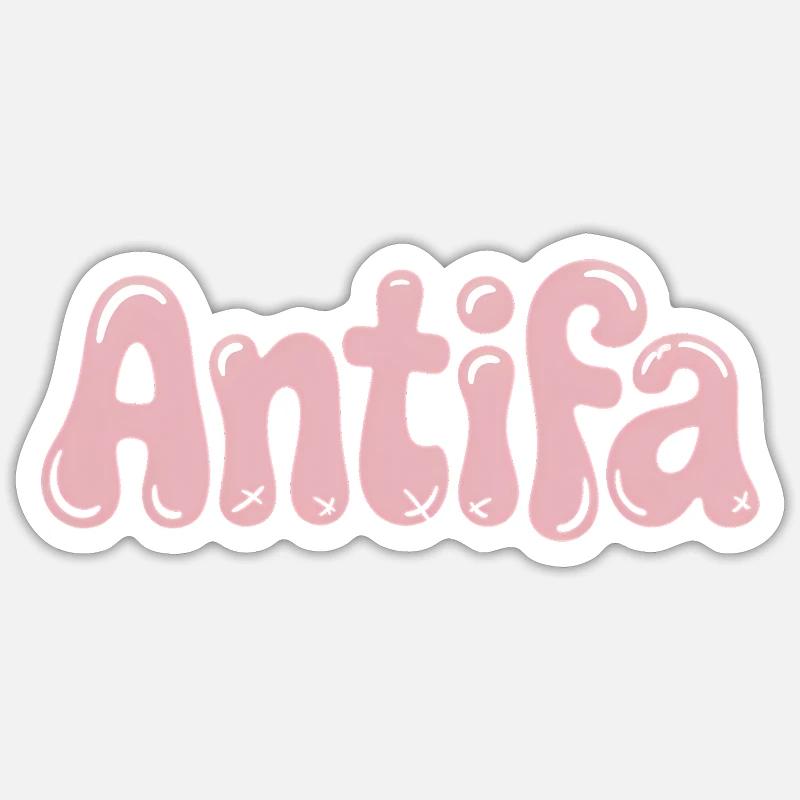 Antifa - Antifascist Merch - Sticker size S (10 x 10 cm) - white matte