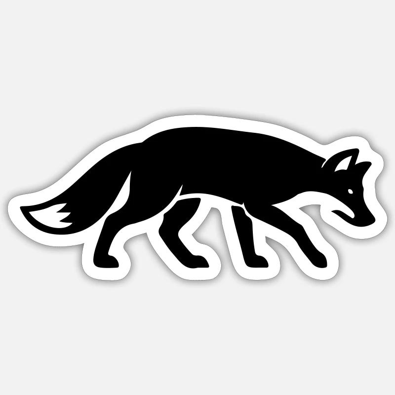 Fuchs Tier Sticker Größe S (10 x 10 cm)