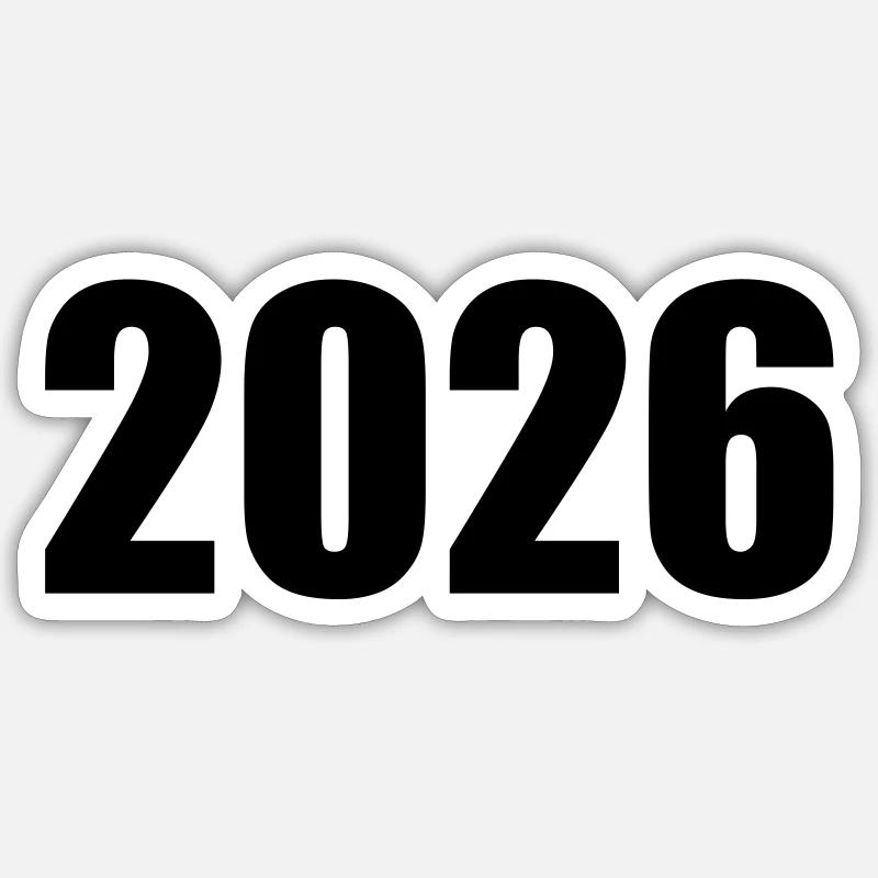 2026 - Sticker Größe S (10 x 10 cm) - Mattweiß