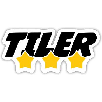 Carreleur – pro carrelage pose précision métier  - Sticker taille S (10 x 10 cm) - blanc mat - Devant
